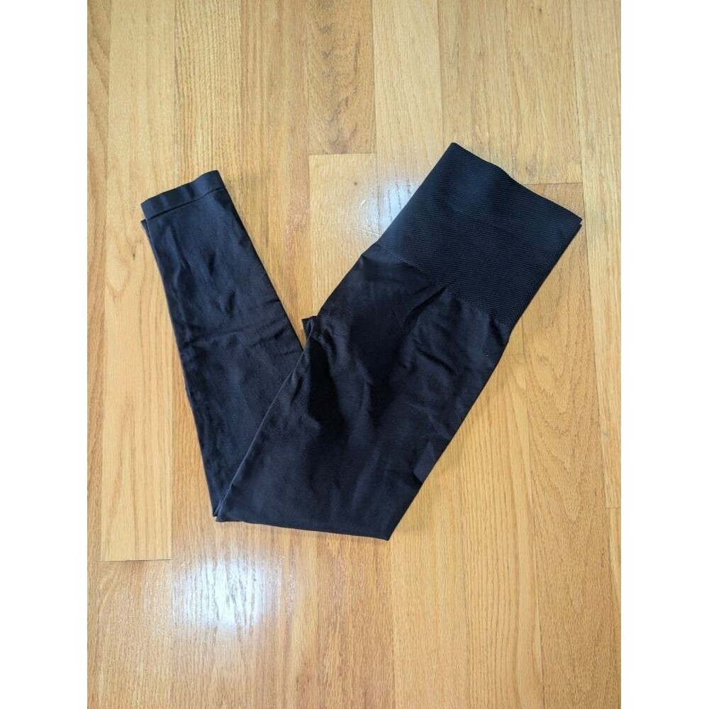 ASSETS by SPANX XL Black Seamless High Waist Shaping Leggings Tummy Control